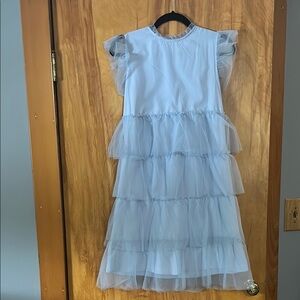 Blue Layered Girls Dress